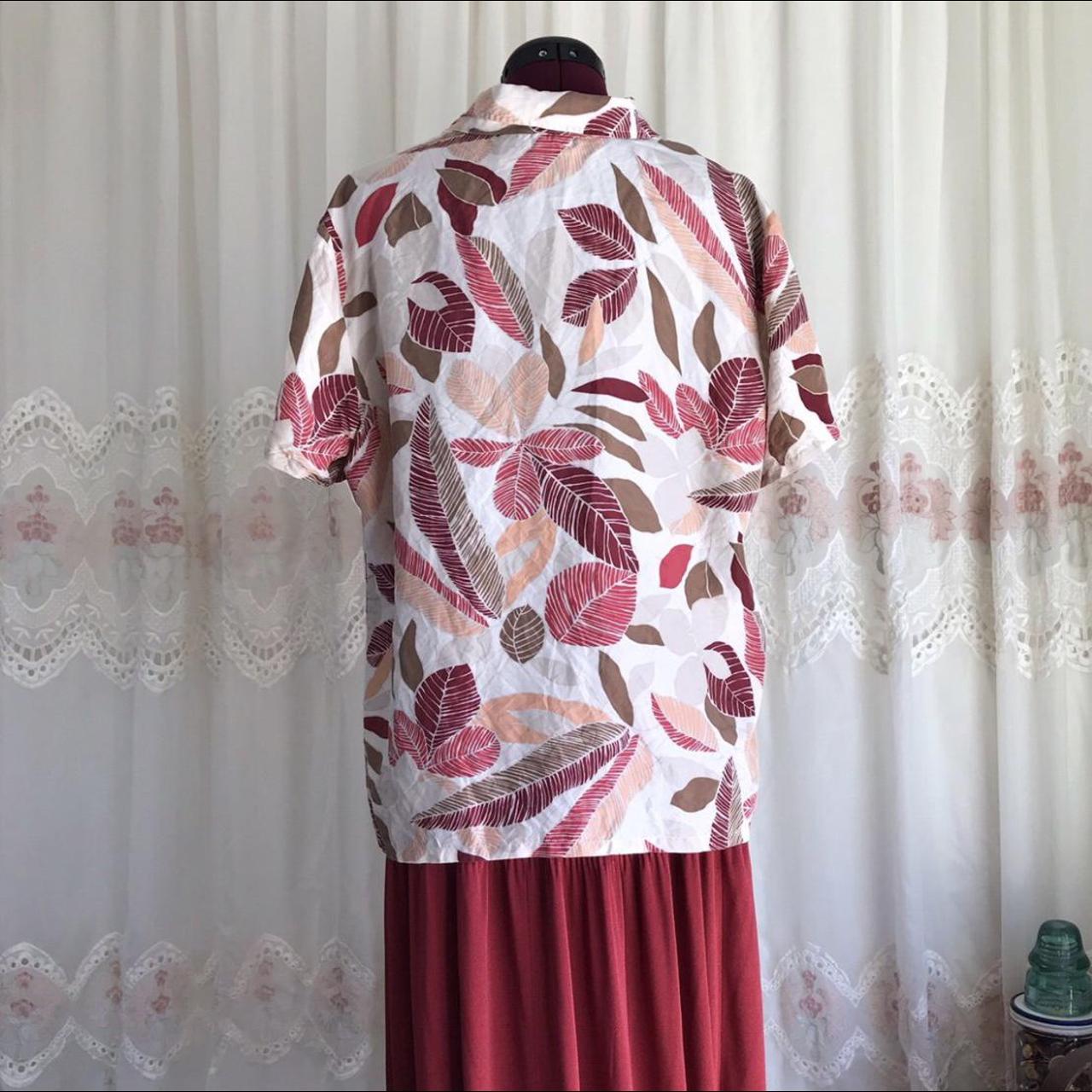 Unbranded Women's Pink and Tan Blouse (3)
