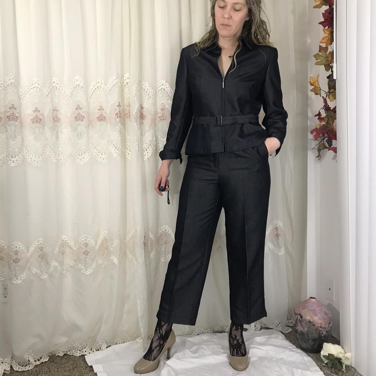 shiny pant suit