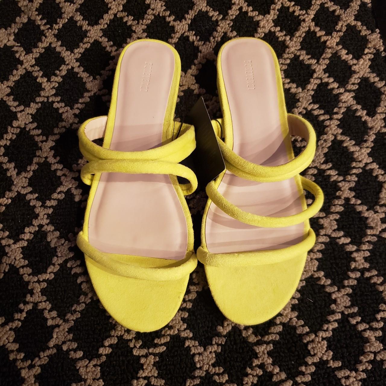 Neon yellow mules hotsell