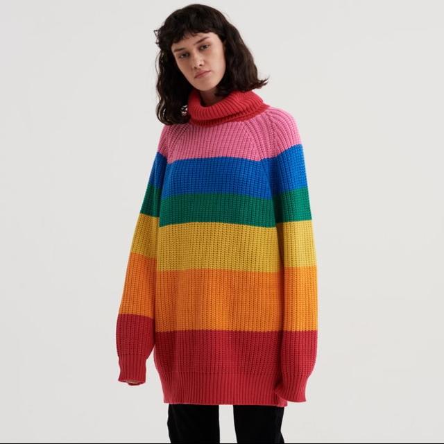 Lazy oaf rainbow 2025 roll neck jumper