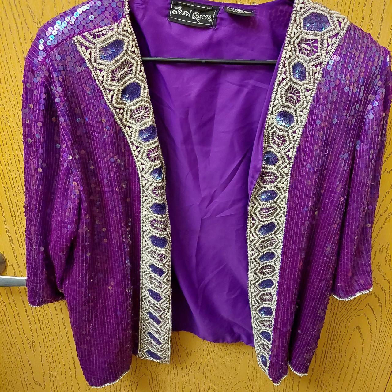 purple beaded jacket