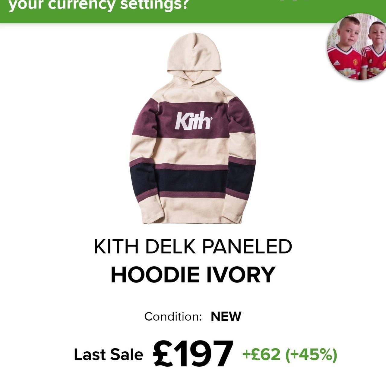 WTS, KITH delk panelled HOODY IVORY, SIZE...