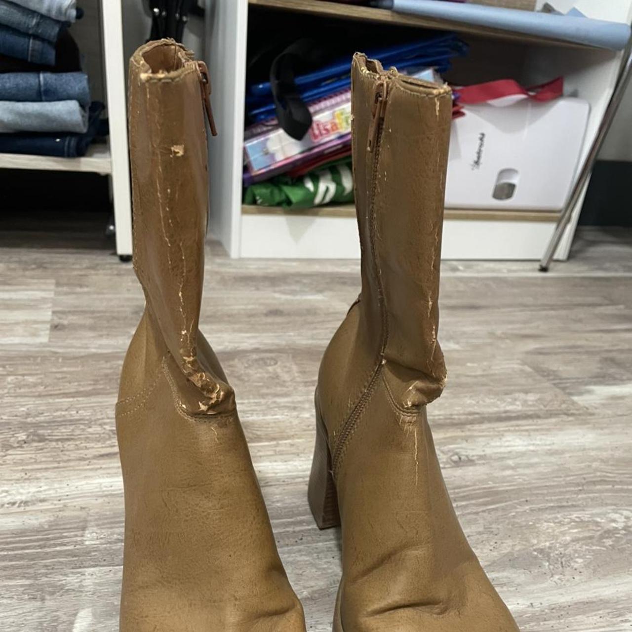 Vintage 1990s Brown Bratz Platform Chunky Boots - Depop