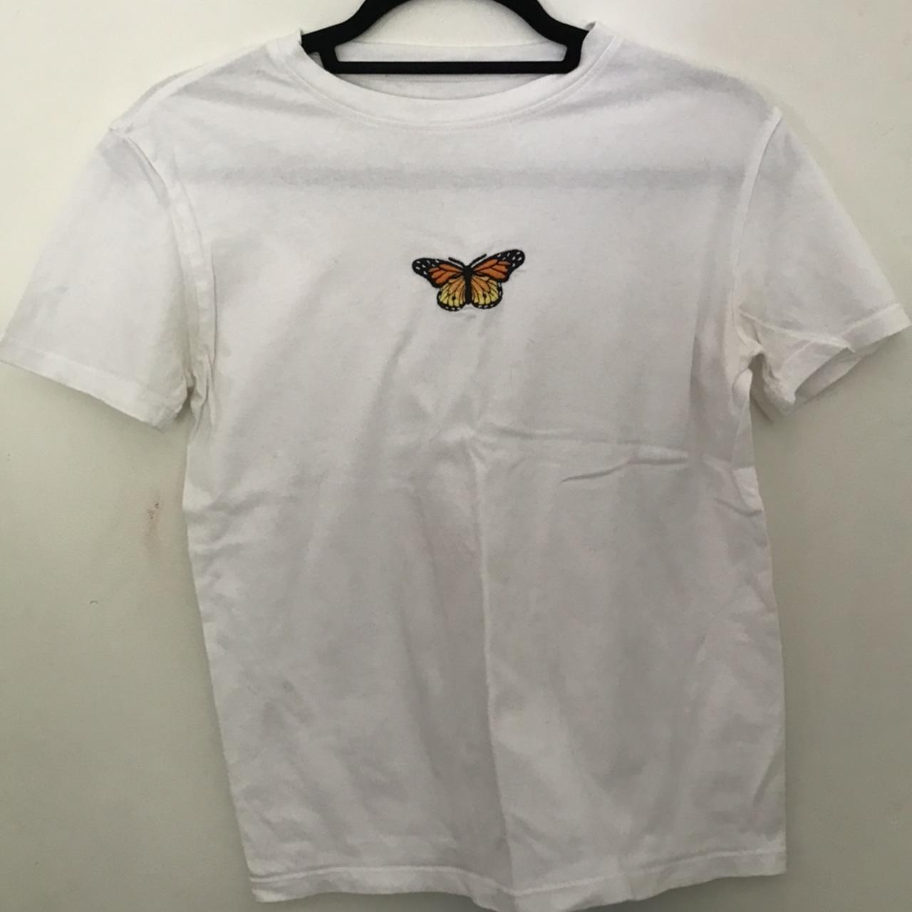 brandy Melville butterfly t shirt 🦋🦋🦋 ️ slight stains... Depop