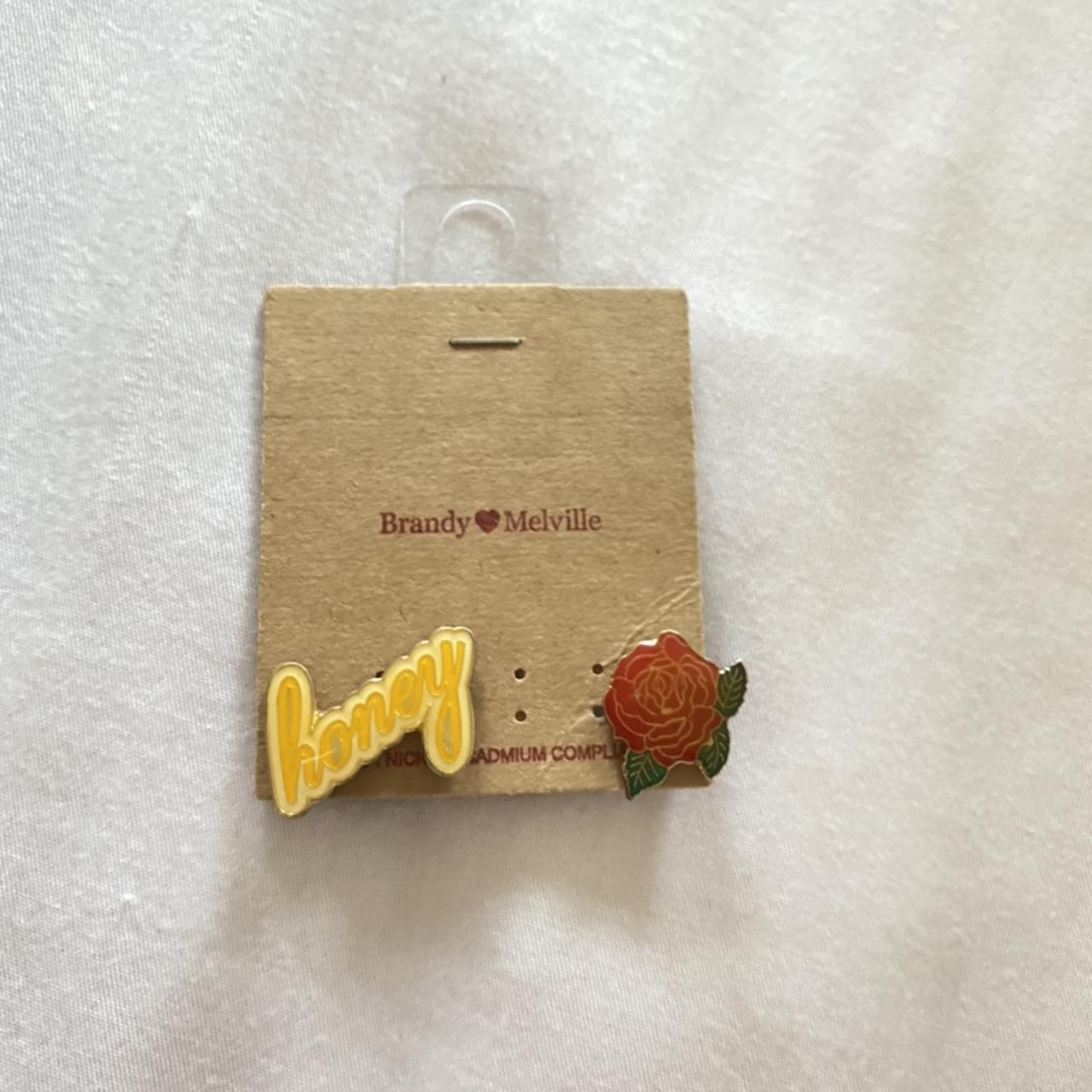 brandy melville enamel pins super cute to stick on... Depop