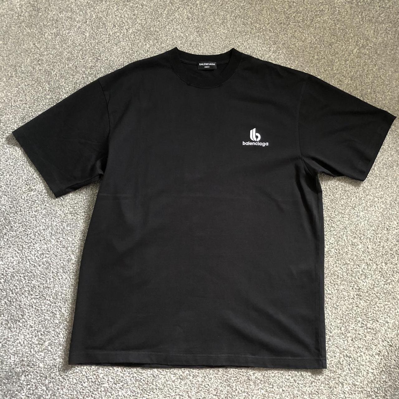 Balenciaga Unifit Destressed T-Shirt Black Size | Depop