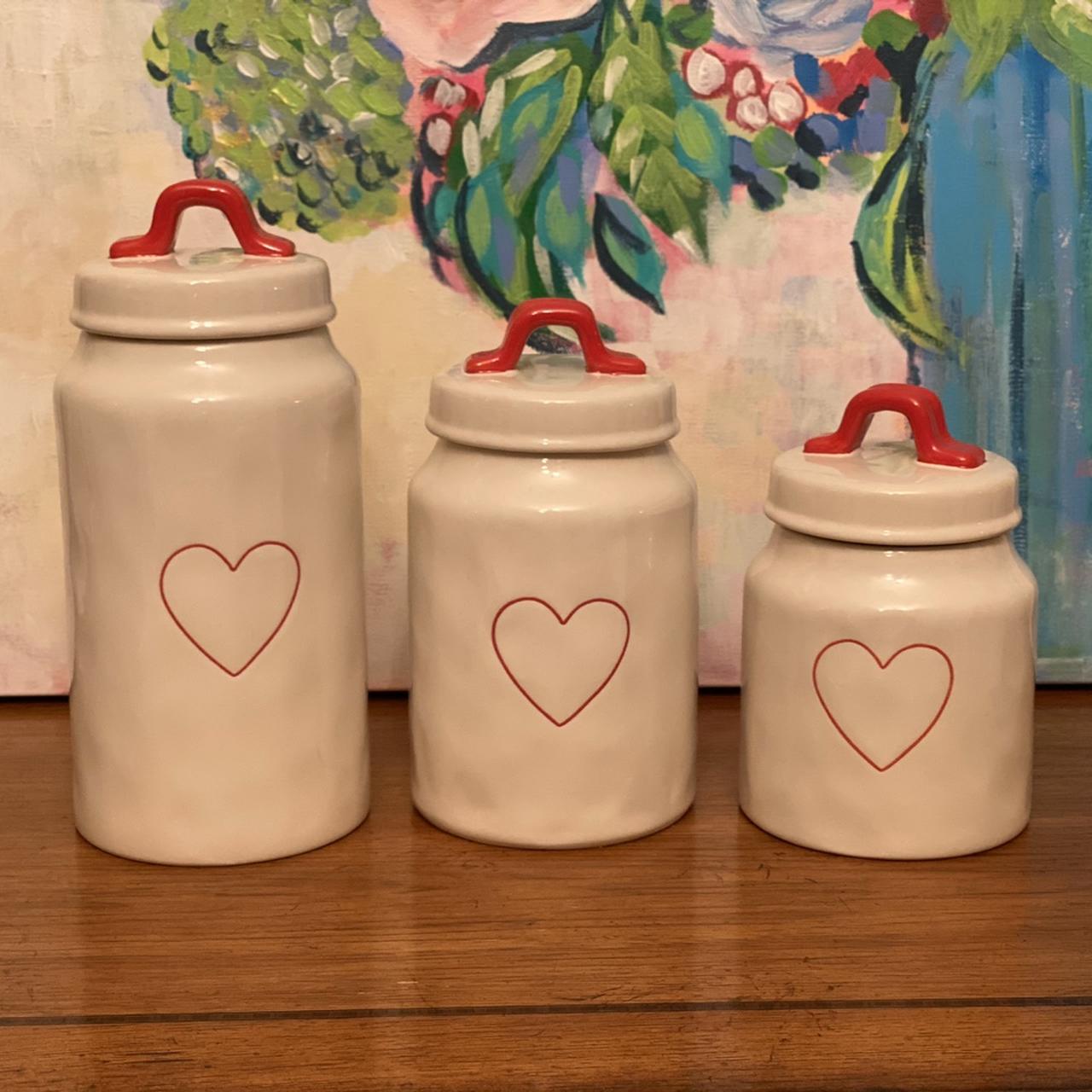 Rae Dunn store Heart Canister set