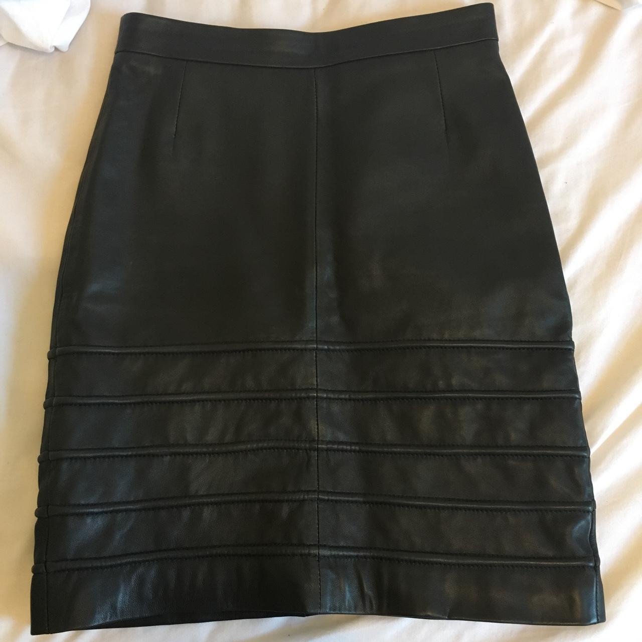 All saints leather pipe/ pencil skirt. Worn once and... - Depop