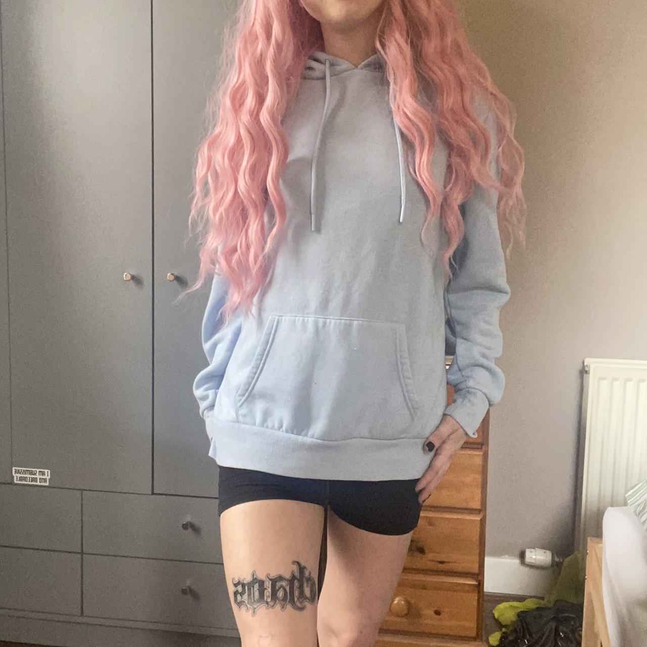 primark light baby blue hoodie. size M/1214 Depop