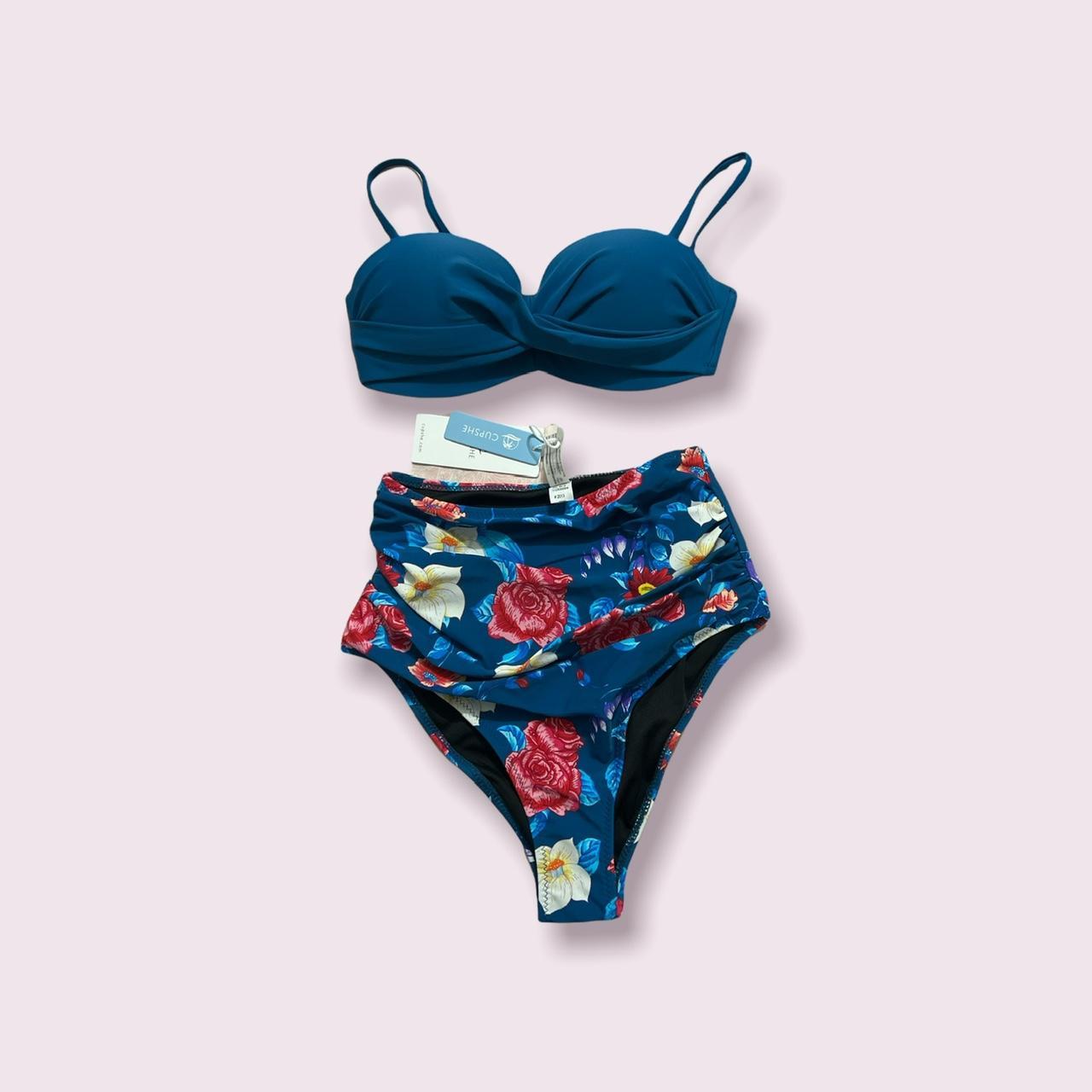 Cupshe sapphire store blue floral bikini