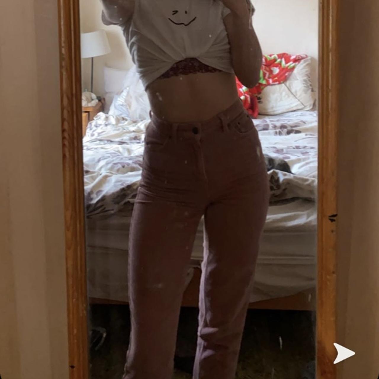 Topshop  Pants  Jumpsuits  Topshop Pink Corduroy Peg Trousers Bin A   Poshmark