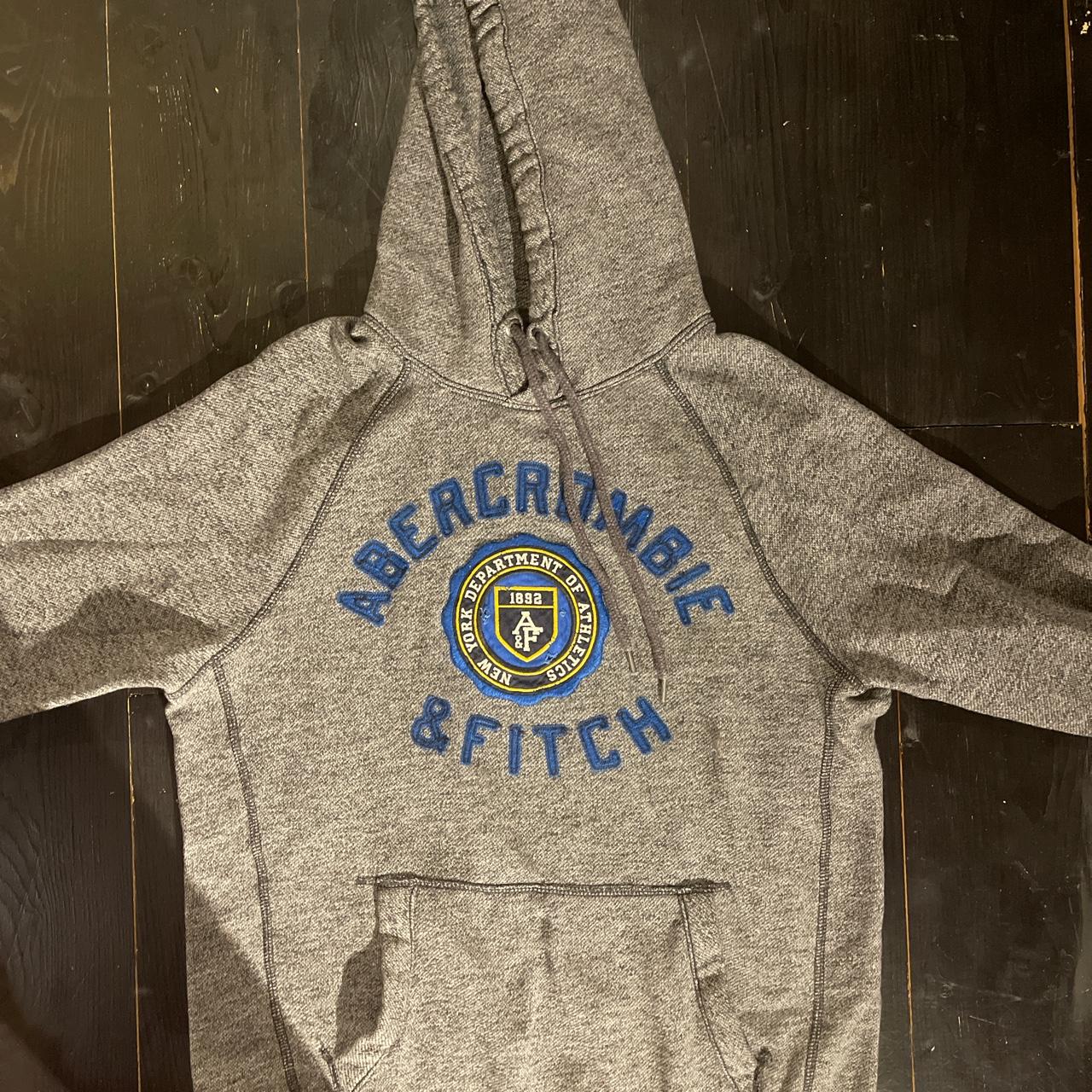 Vintage Abercrombie and Fitch Hoodie grey... Depop