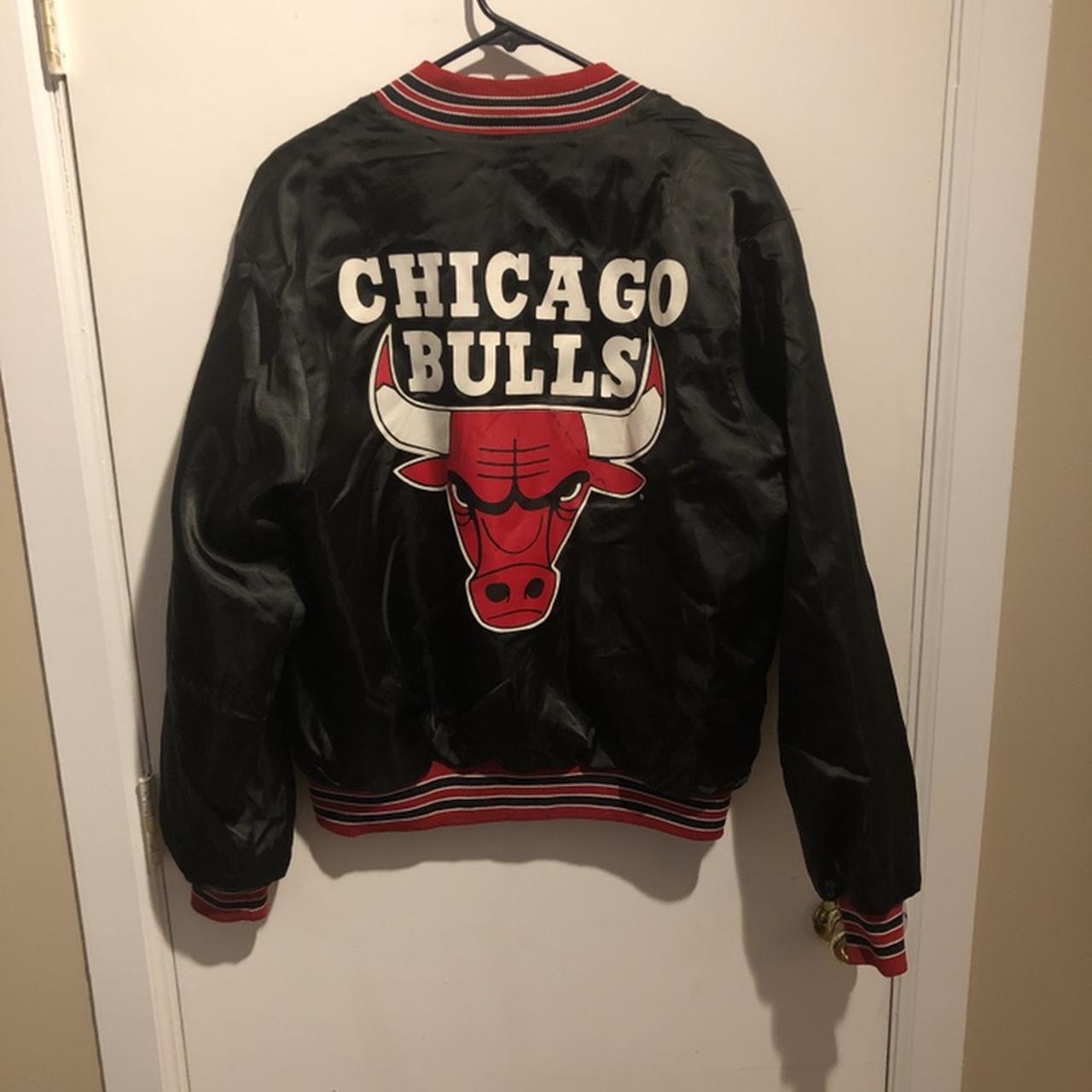 Chicago Bulls 1990's Locker Line Satin Bomber Jacket - The Edit LDN