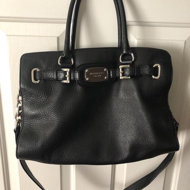 michael kors black soft leather purse