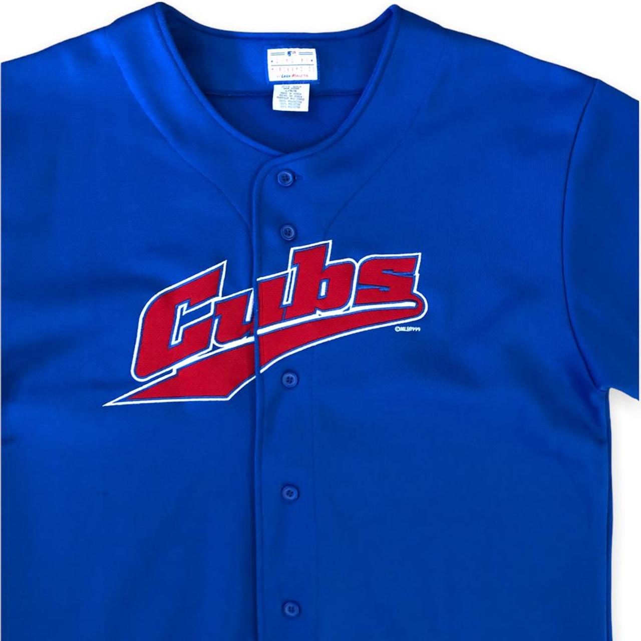 VTG 90s Chicago Cubs Jersey Short Sleeve Button Down 