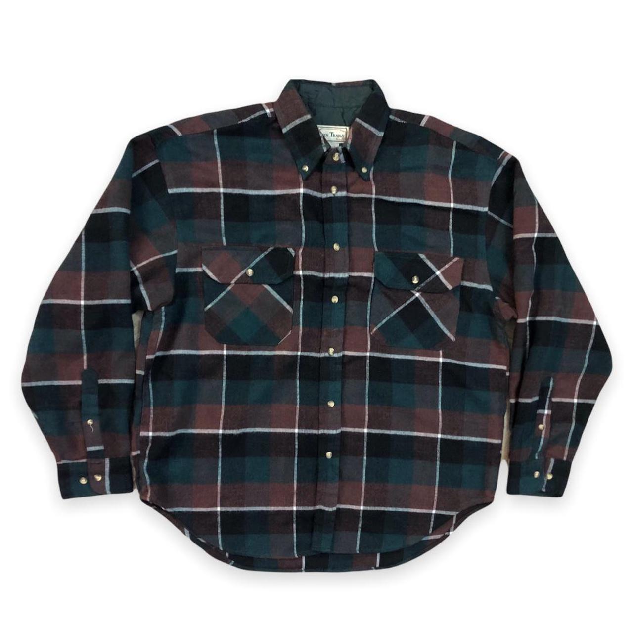 Vintage 1990s Open Trails men’s acrylic flannel... Depop