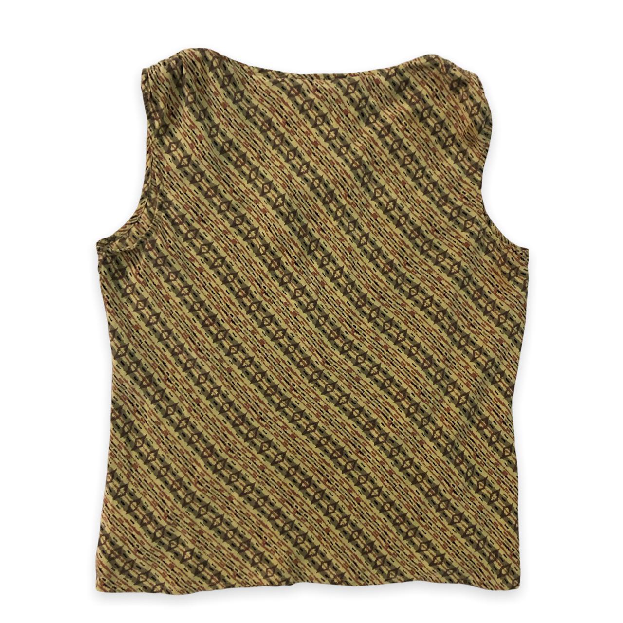 Vintage 1990s Jones Wear silk boho tan and brown... Depop