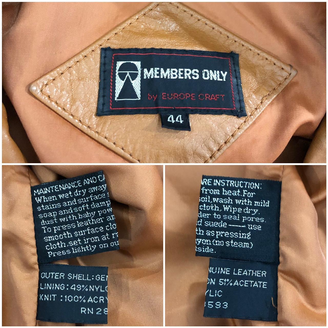 Vintage 1980's MEMBERS ONLY Brown Zippered Jacket Original