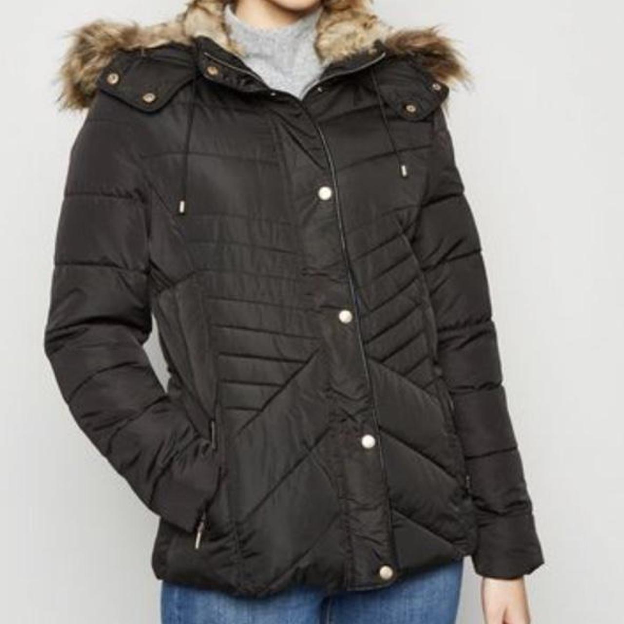 faux fur fitted jacket