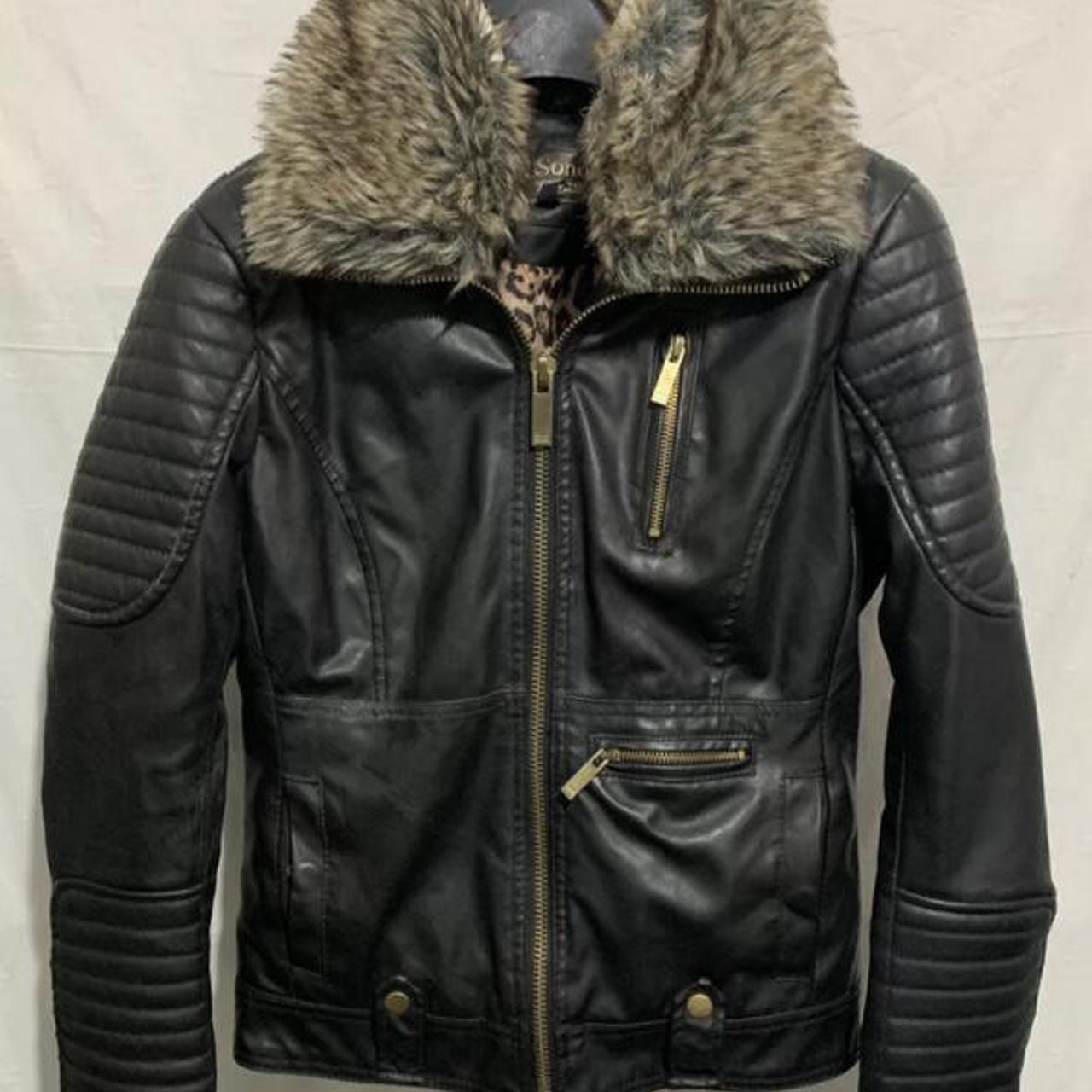 cavalini black leather jacket