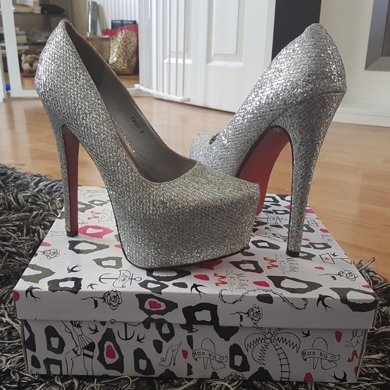 Kurt geiger clearance silver heels