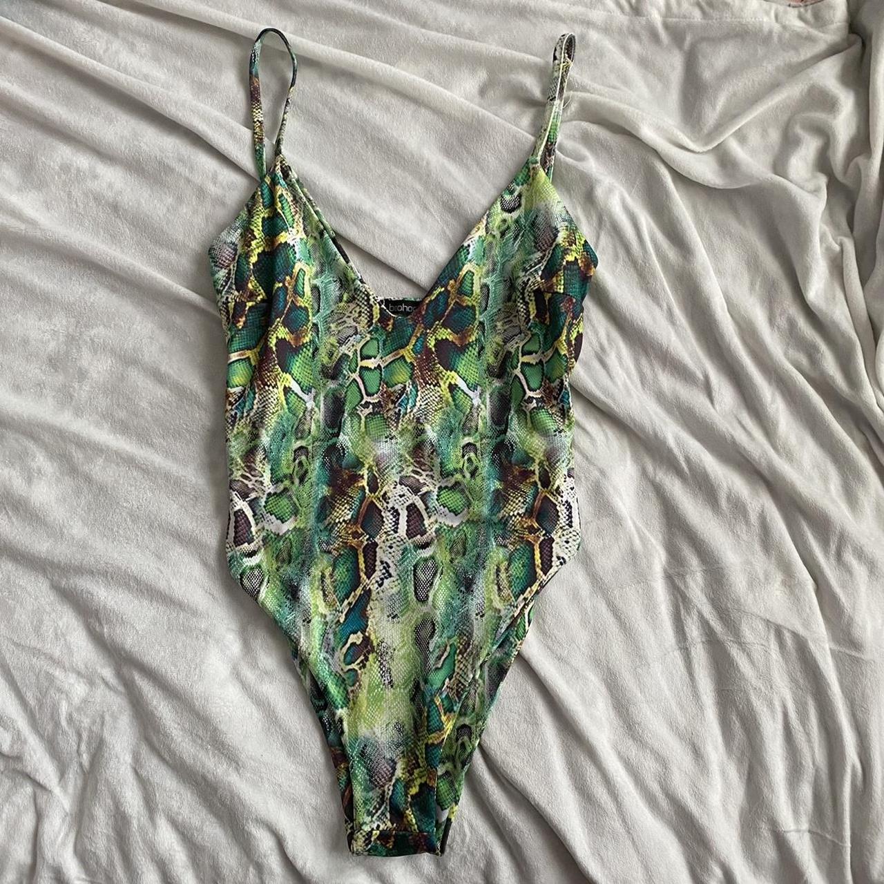 Green snakeskin best sale bathing suit