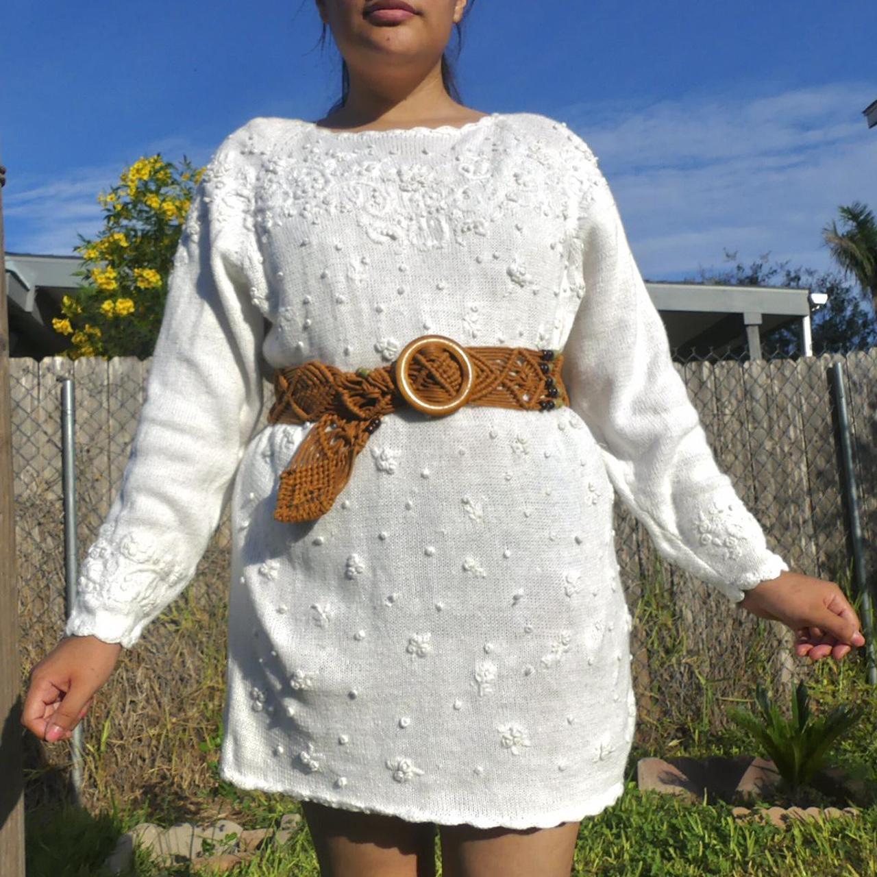 Product Image 4 - Beautiful 80s vintage white sweater