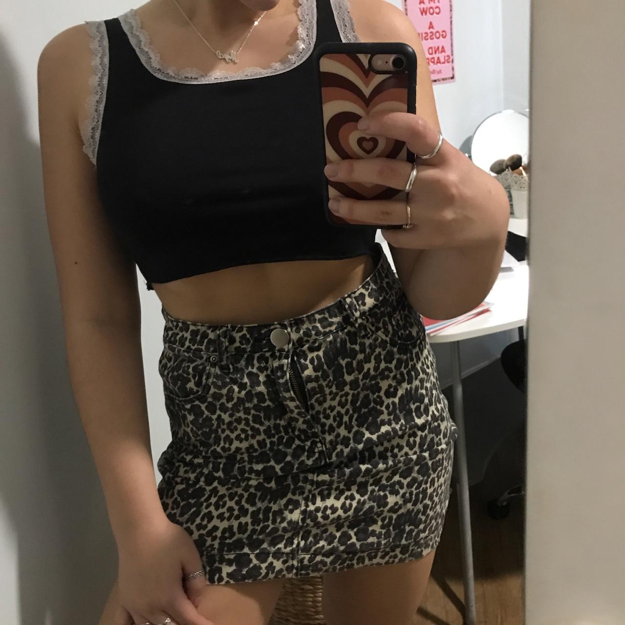 Leopard skirt pretty little thing best sale