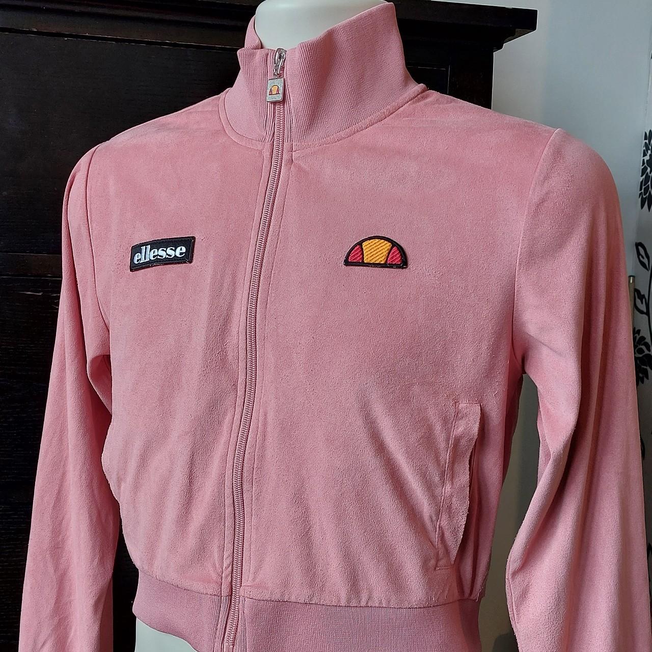 Pink Ellesse Cropped Jacket Size 8. Great used... Depop
