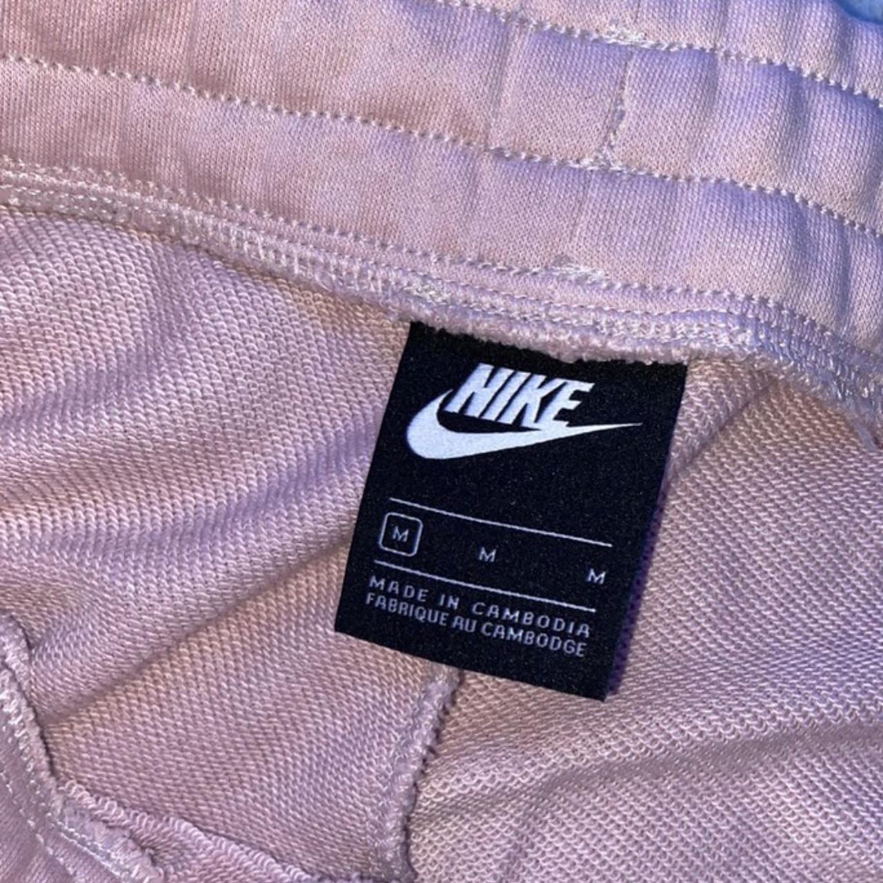 Pink Nike swoosh cargo fleece joggers slim fit size