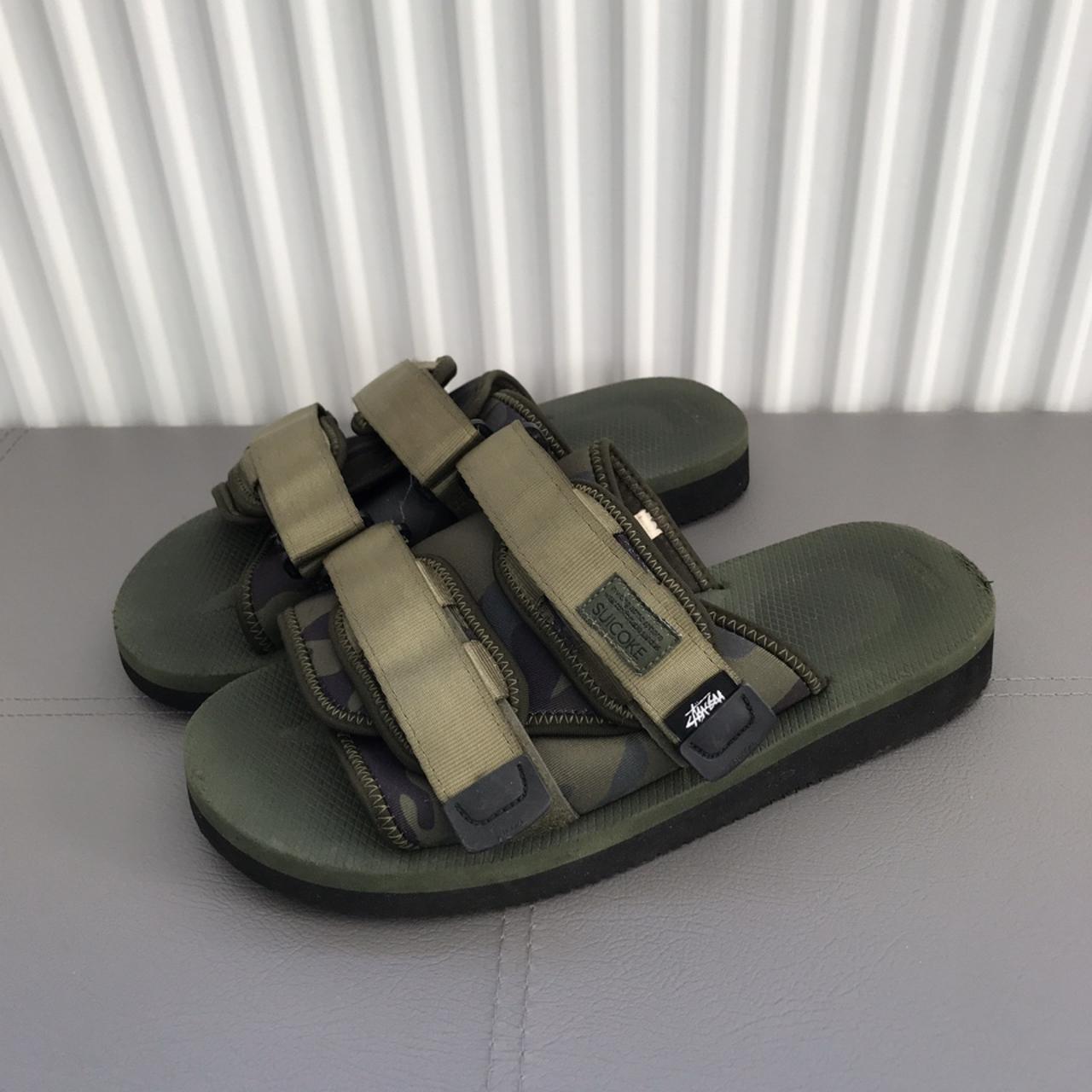 Genuine Stussy x Suicoke Moto slide on sandals Depop