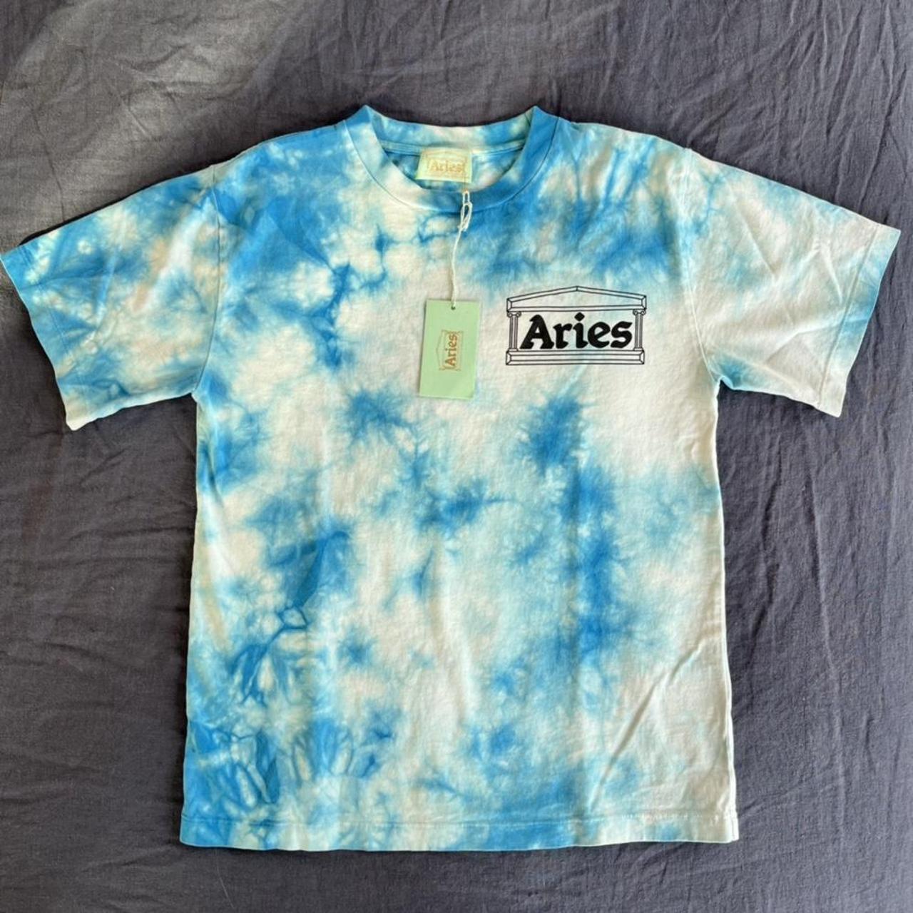 Product Image 1 - Blue tie dye Aries T-shirt.

Pit