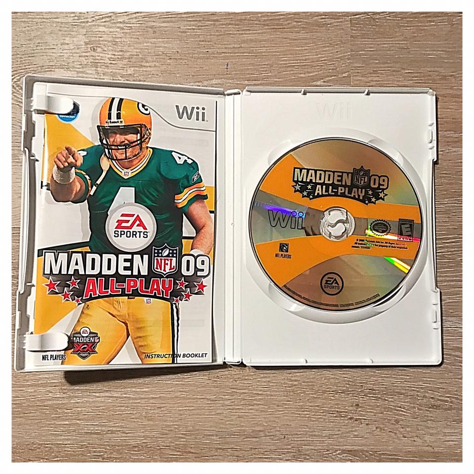 Wii} Madden NFL 09 All Play Game Condition: Case - Depop