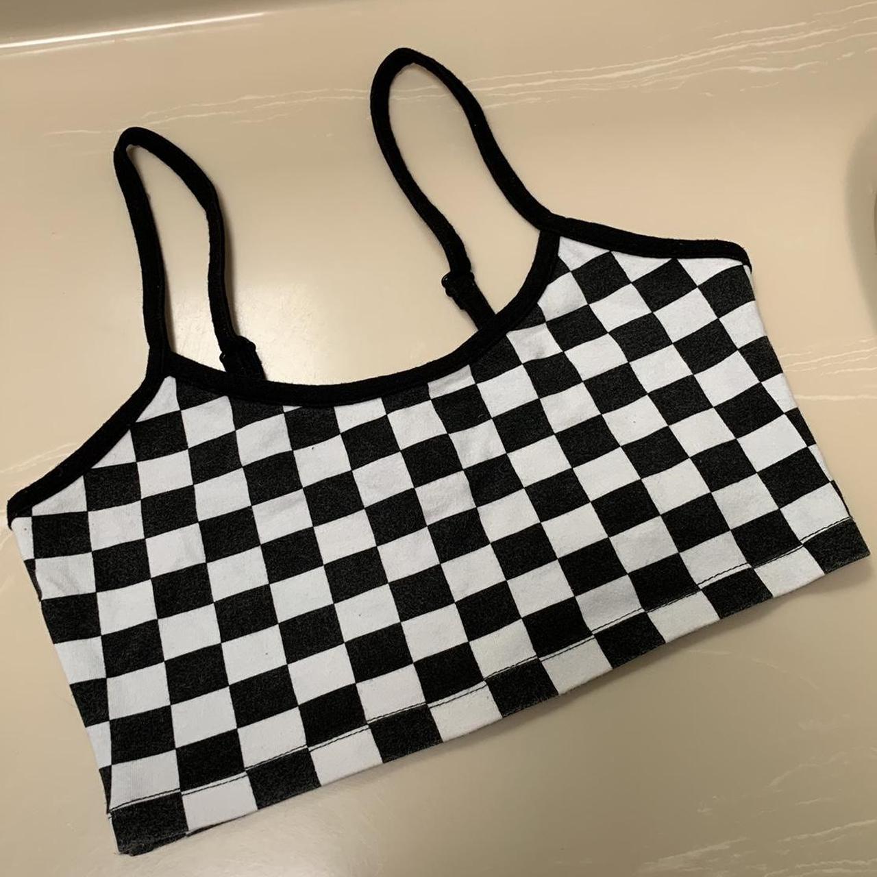 Checkered tank store top forever 21