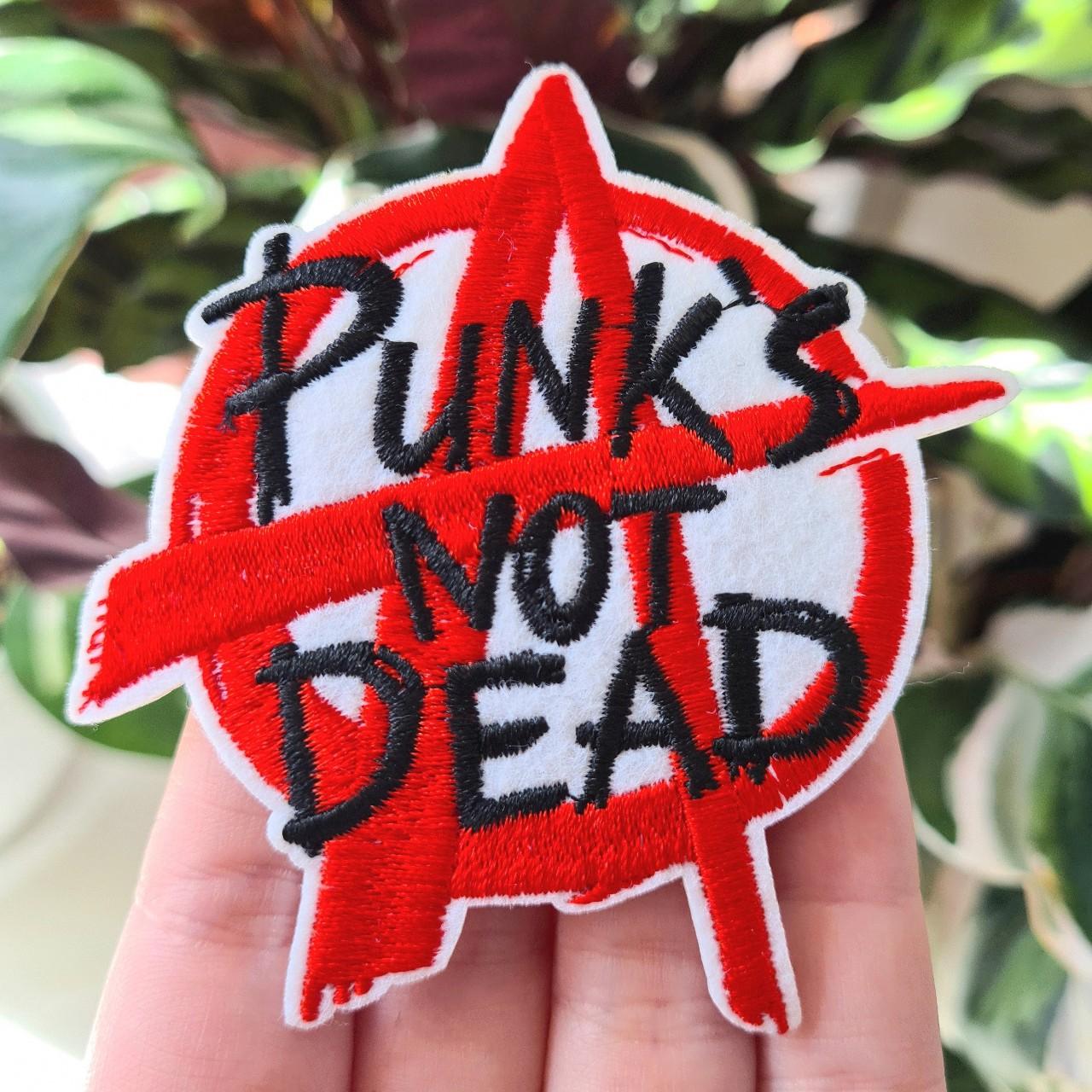 Punk's not dead, anarchy iron on patch/ sew... - Depop