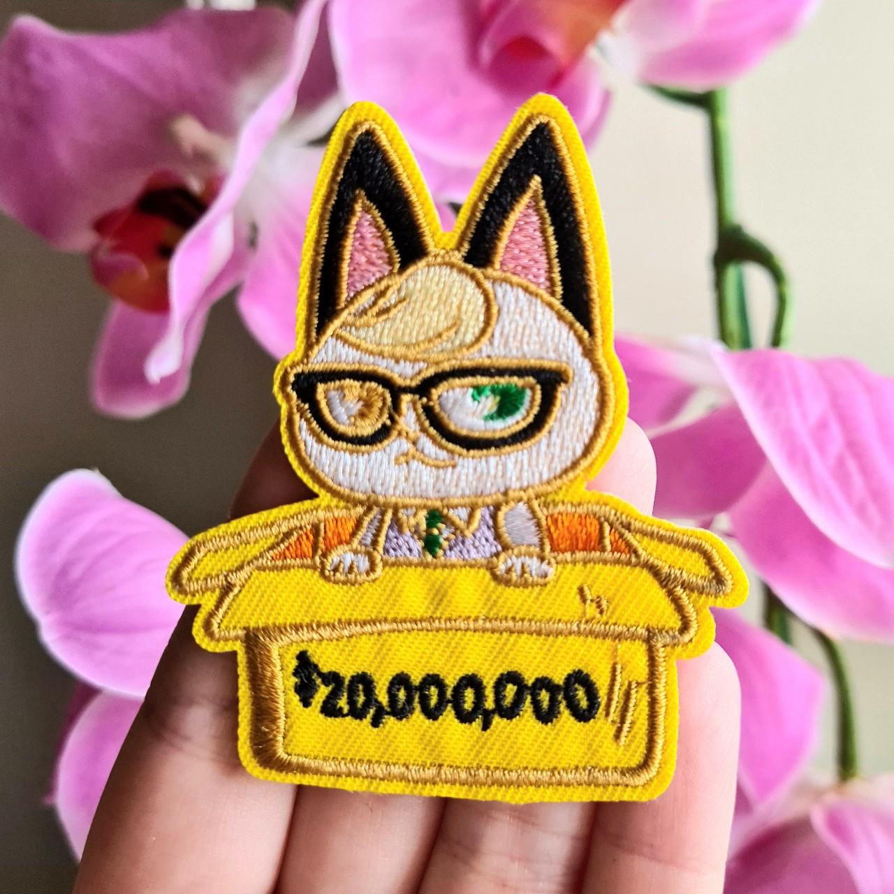 Raymond cat from animal crossing iron on patch / sew... - Depop