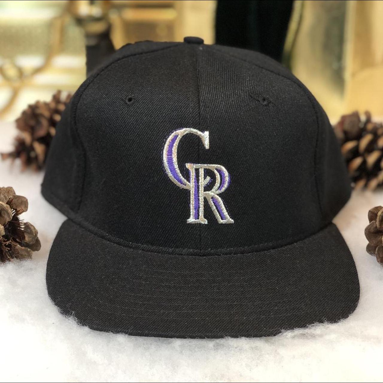 Men's Black and Purple Hat
