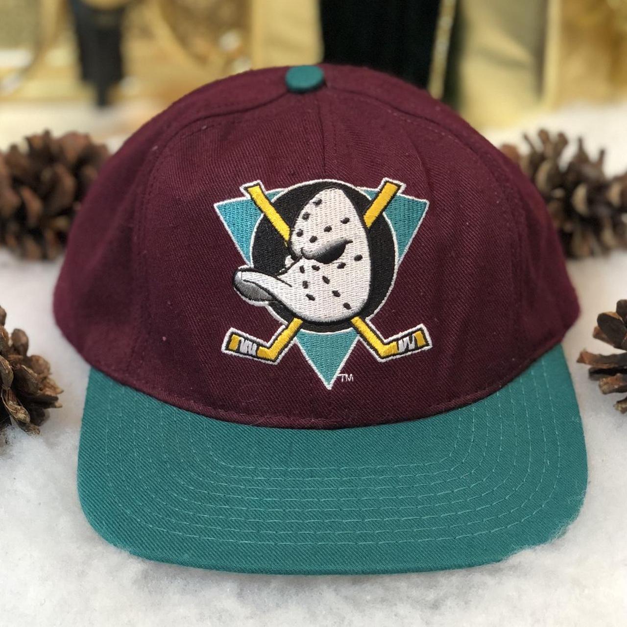 Mighty Ducks Hat 🏒 Vintage NHL Anaheim Mighty Ducks... - Depop