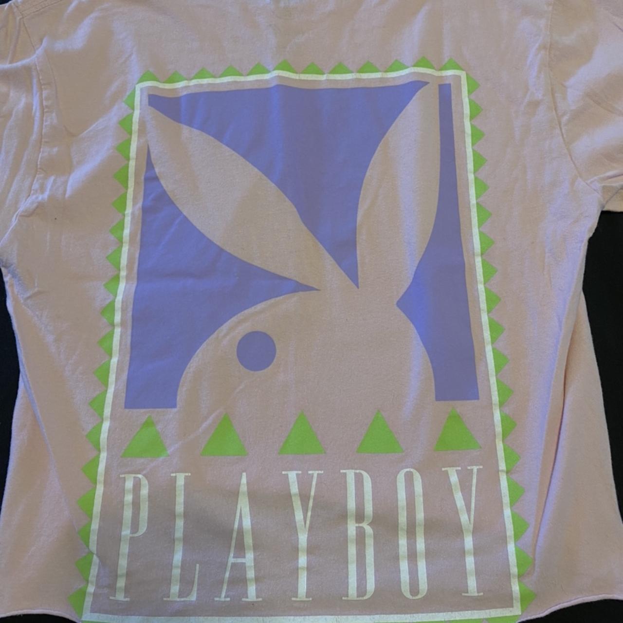 Size Medium pastel playboy graphic tee from pacsun. - Depop