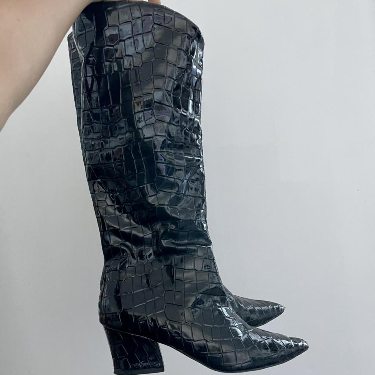 vegan crocodile boots