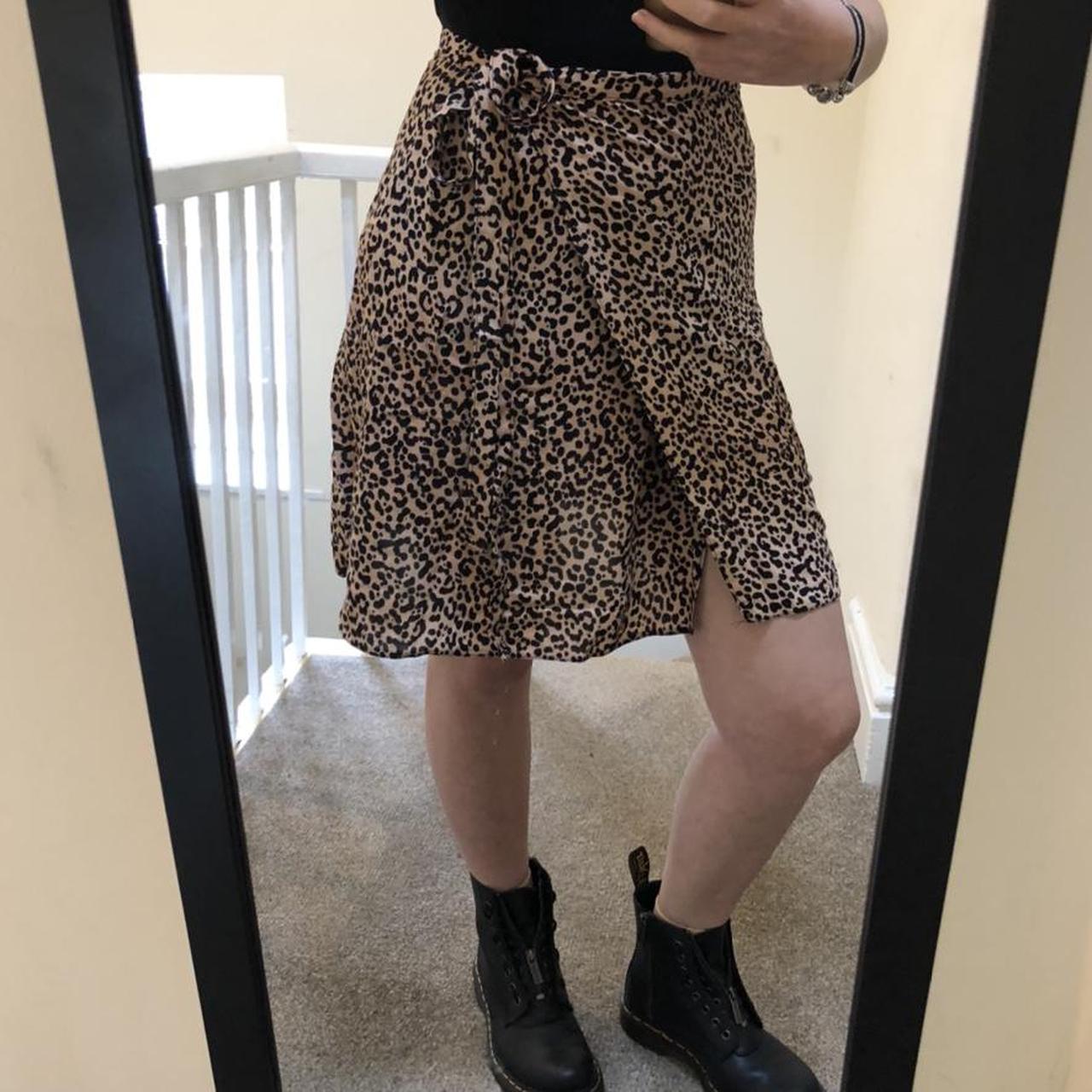 Leopard wrap skirt new cheap look