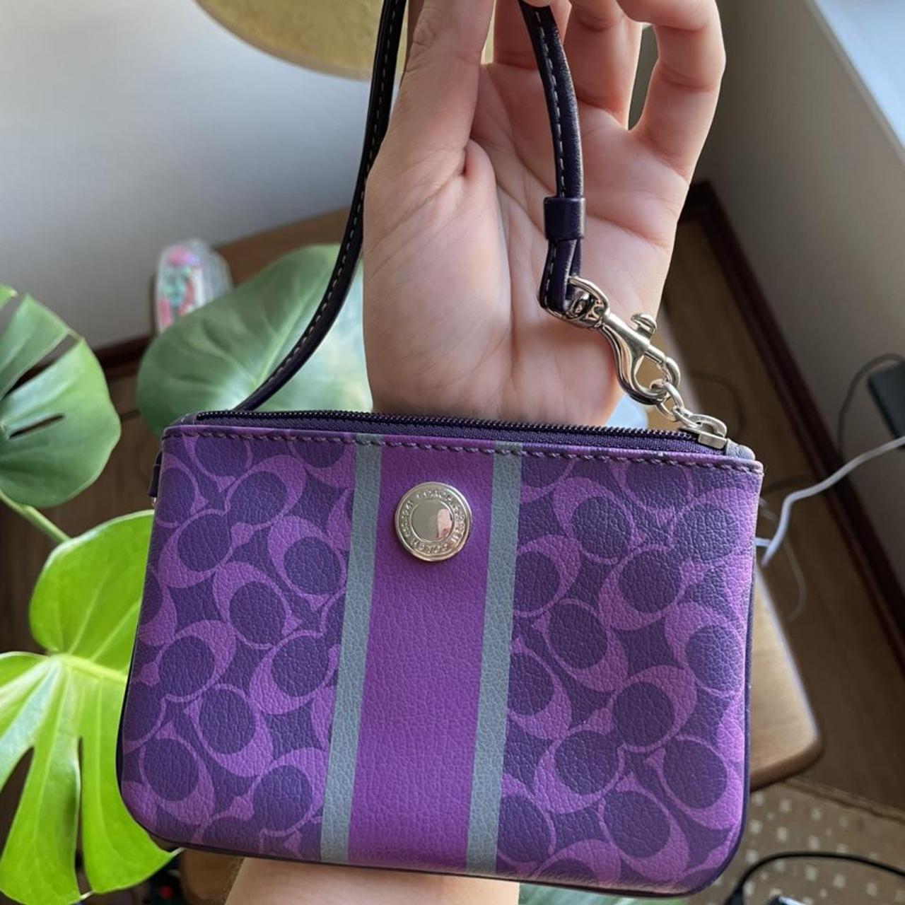 coach purple coin purse