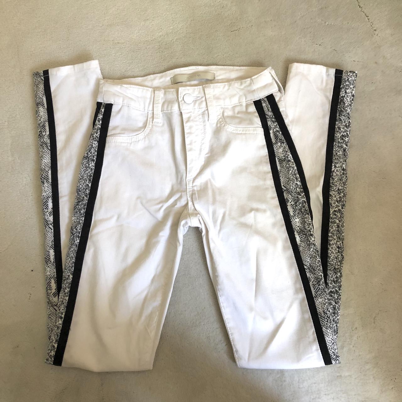 White joe’s jeans with snake detail. Printed snake... Depop