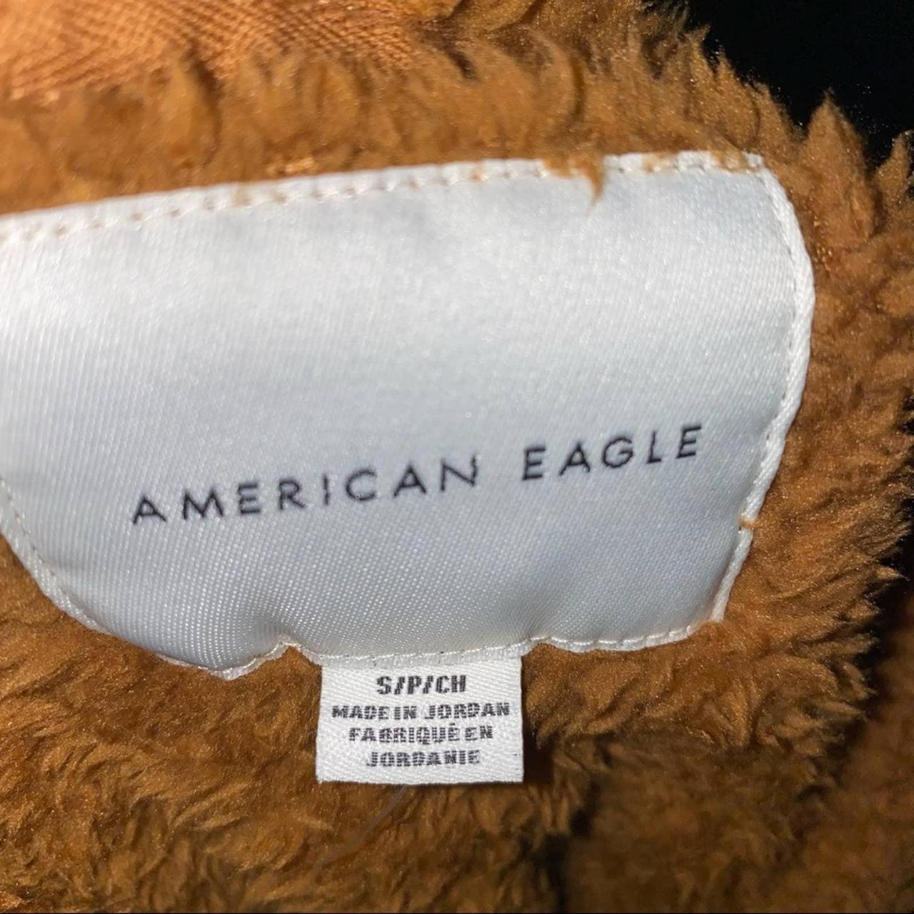 American Eagle Sherpa Teddy Pullover Hoodie with... - Depop