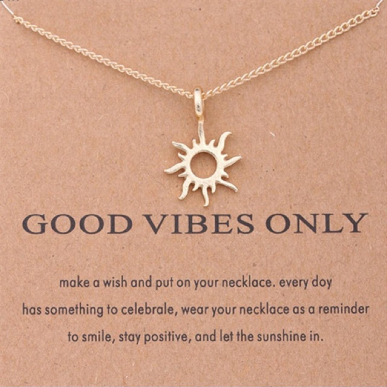 Good vibes clearance only necklace