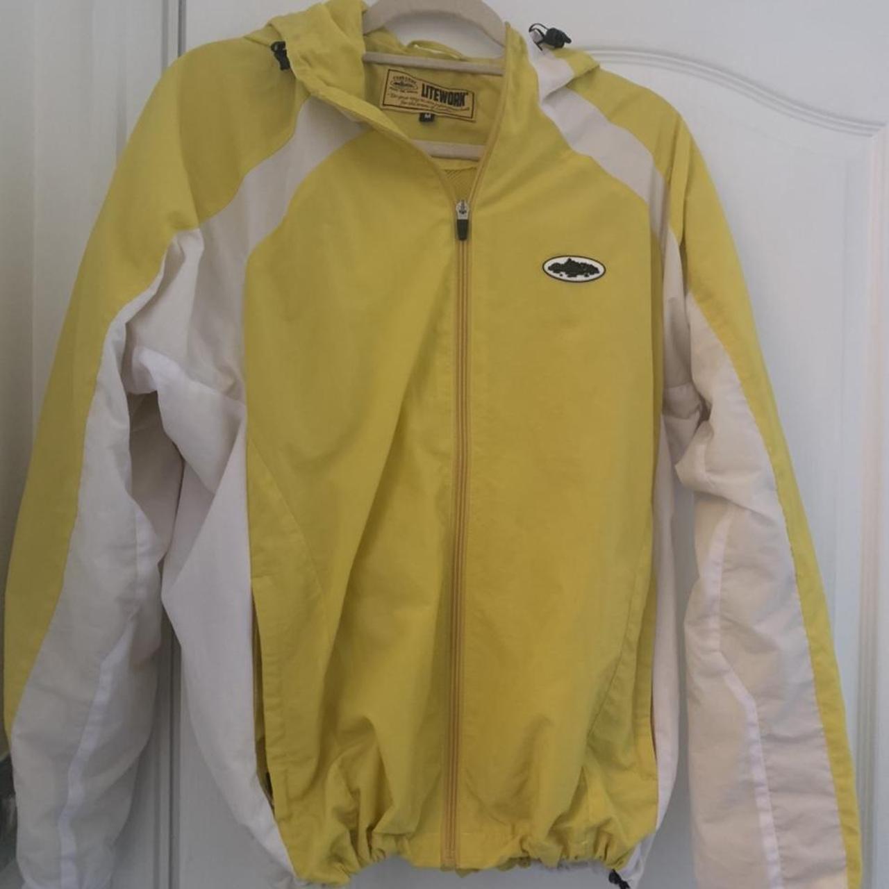 Corteiz yellow windbreaker. Only worn once... - Depop