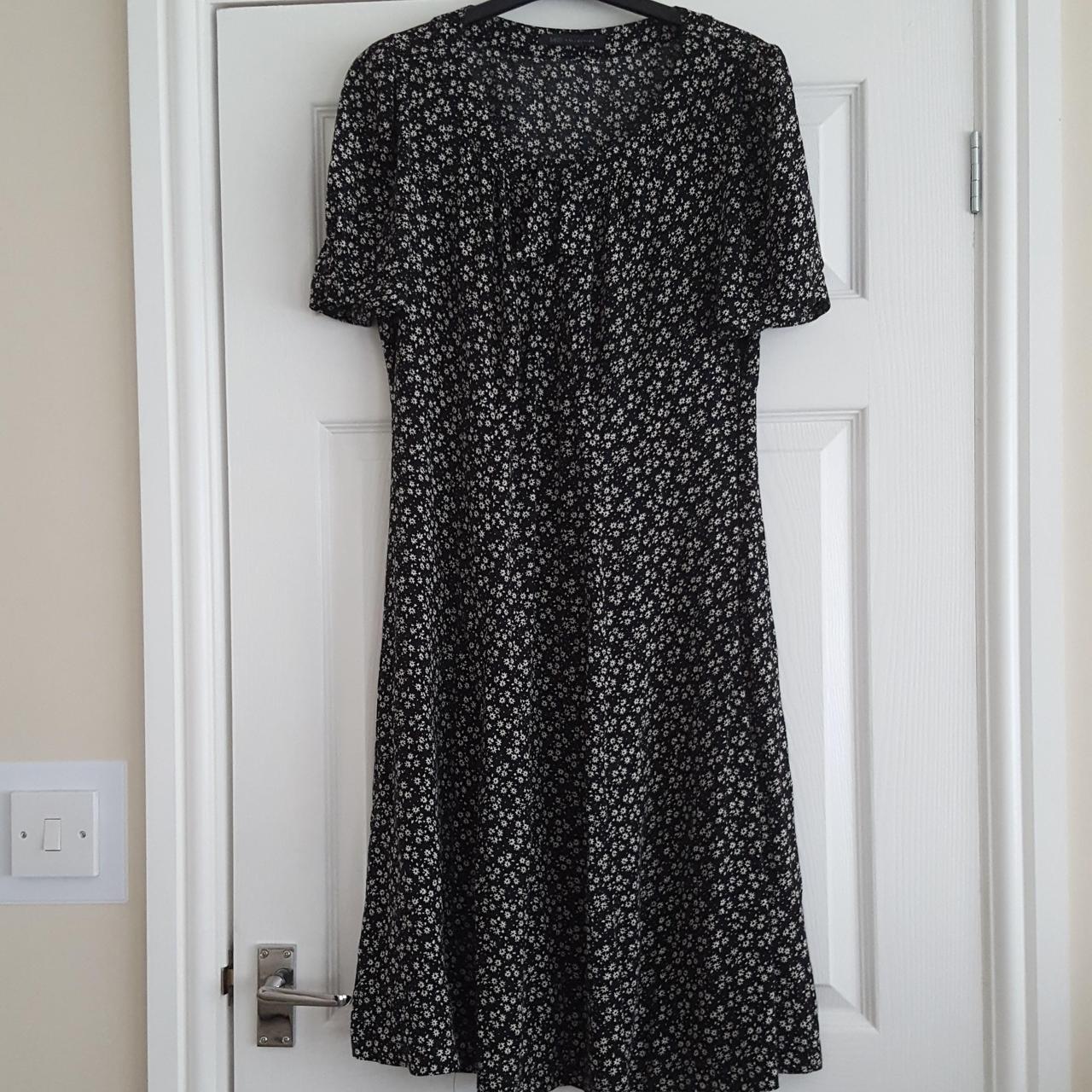 Marks & Spencer Women's Black and White Dress | Depop