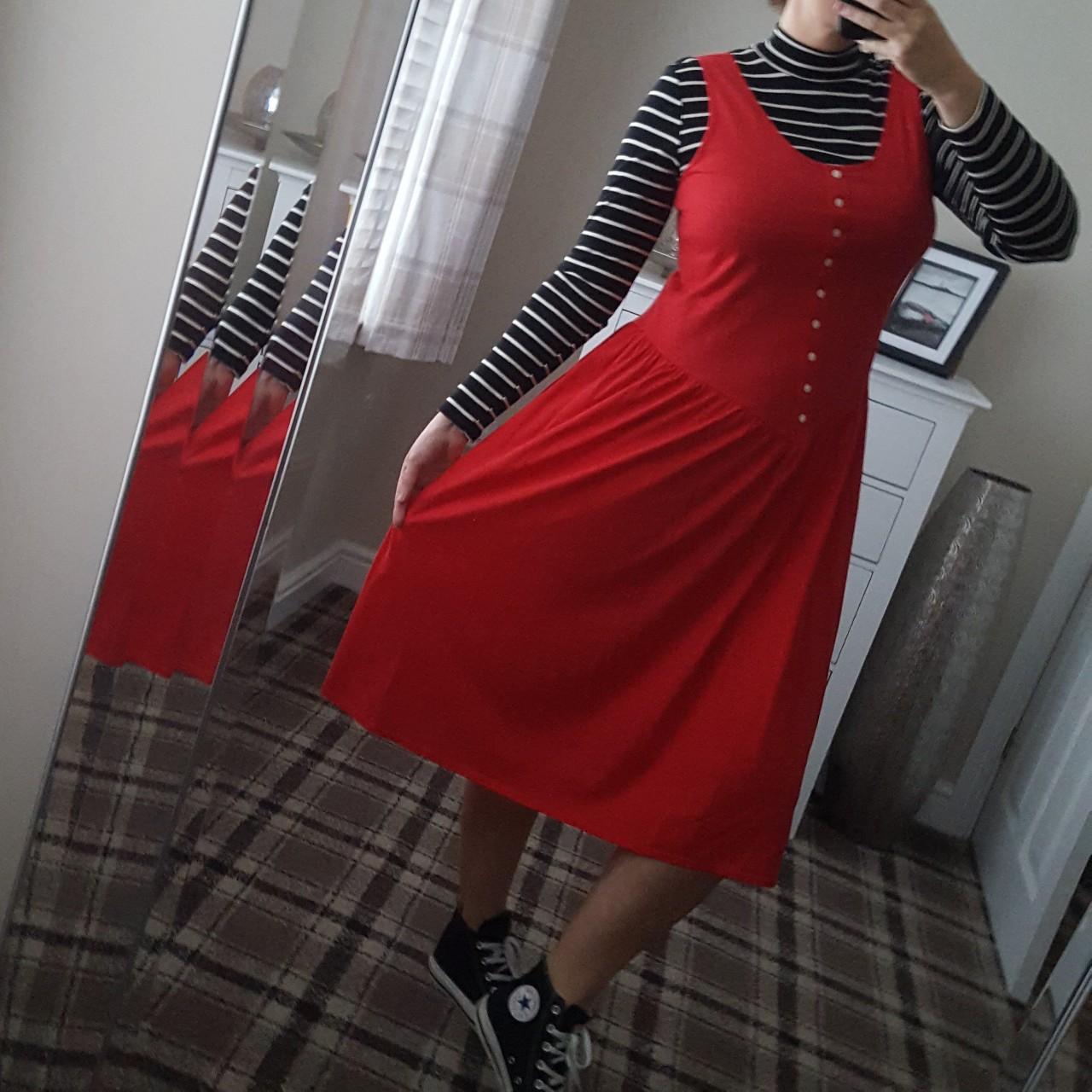 marks and spencer red dress