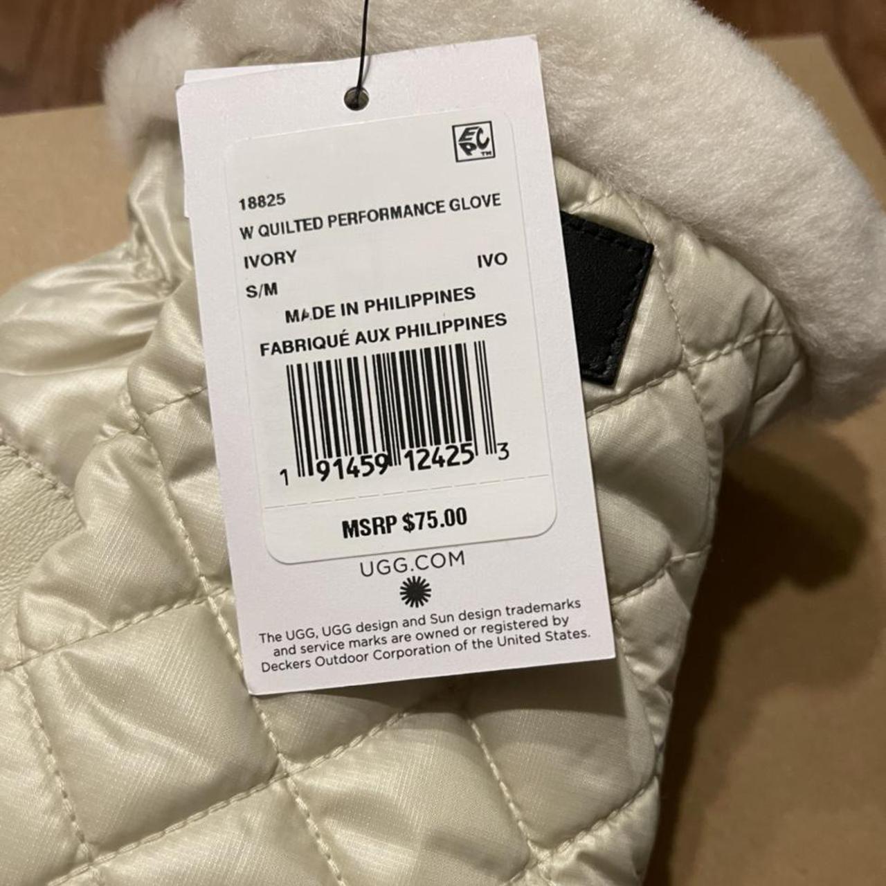 UGG Quilted Performance Glove in ivory Brand new... Depop