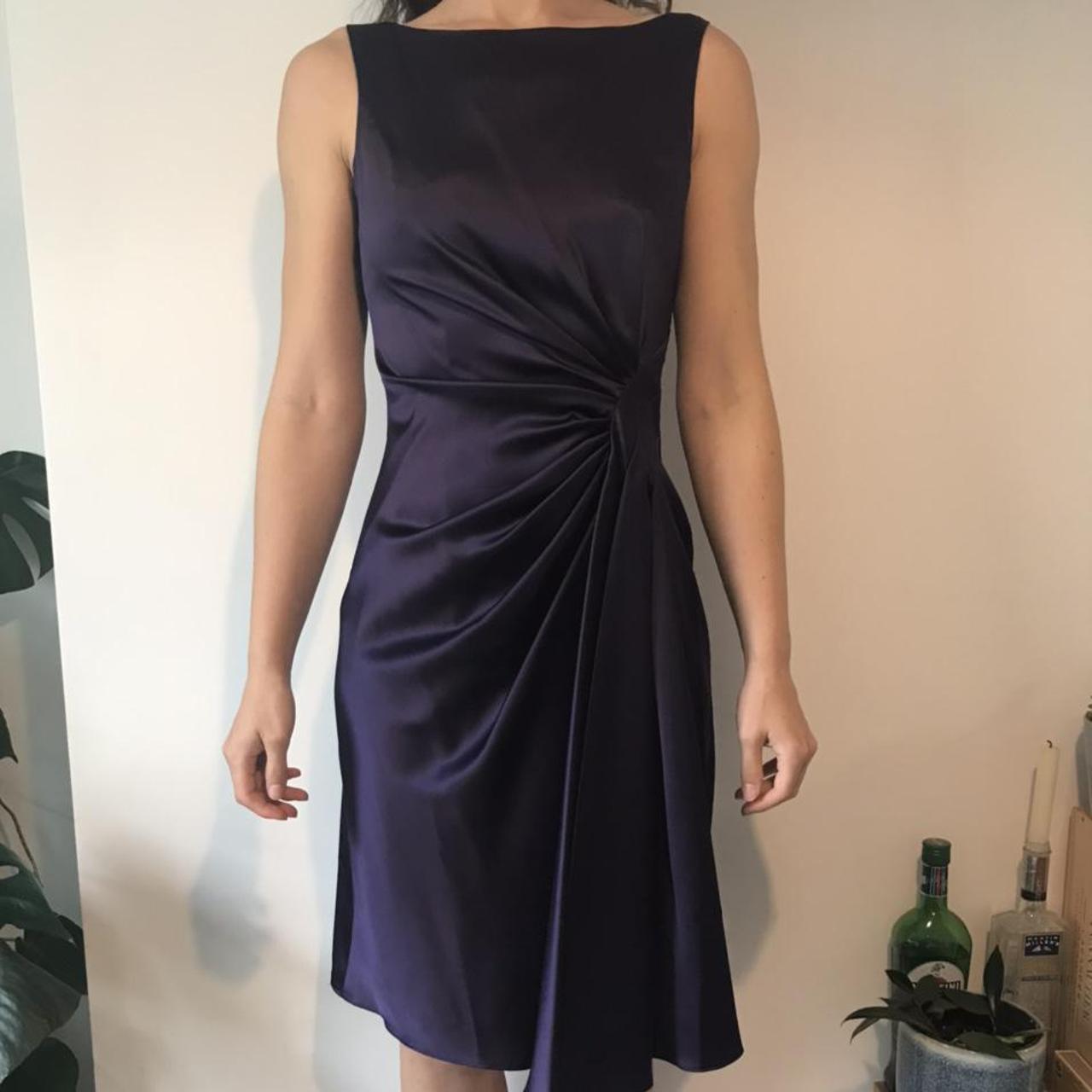 Beautiful dark purple Karen Millen cocktail dress... Depop